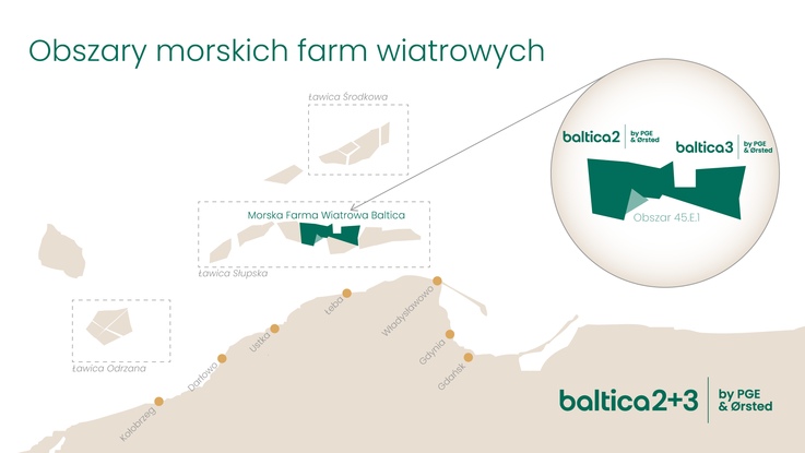 PGE i Ørsted wnioskują o obszar sąsiadujący z MFW Baltica, która będzie jedną z największych na świecie morskich farm wiatrowych