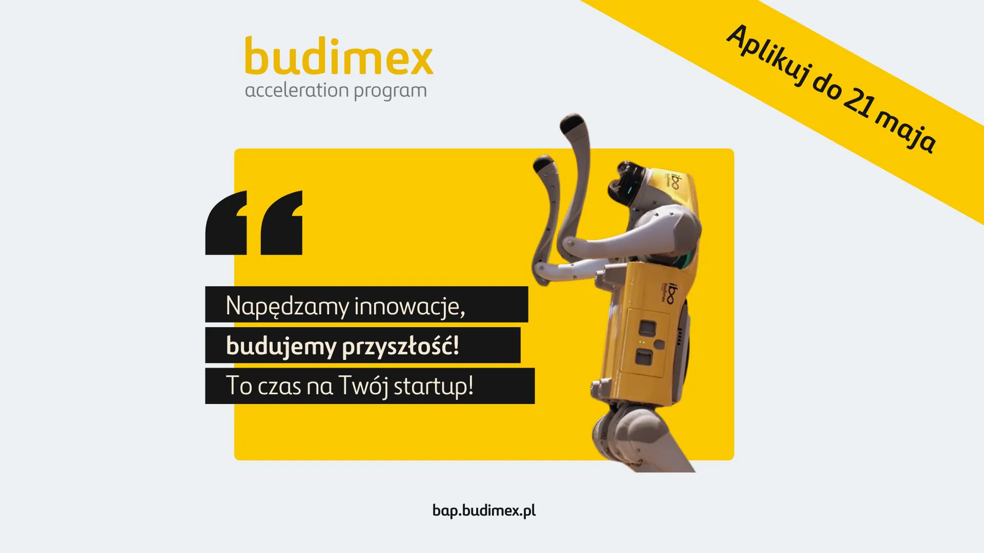 Nowy termin naboru do Budimex Acceleration Program ‎‎– startupy mają czas do 21 maja! ‎