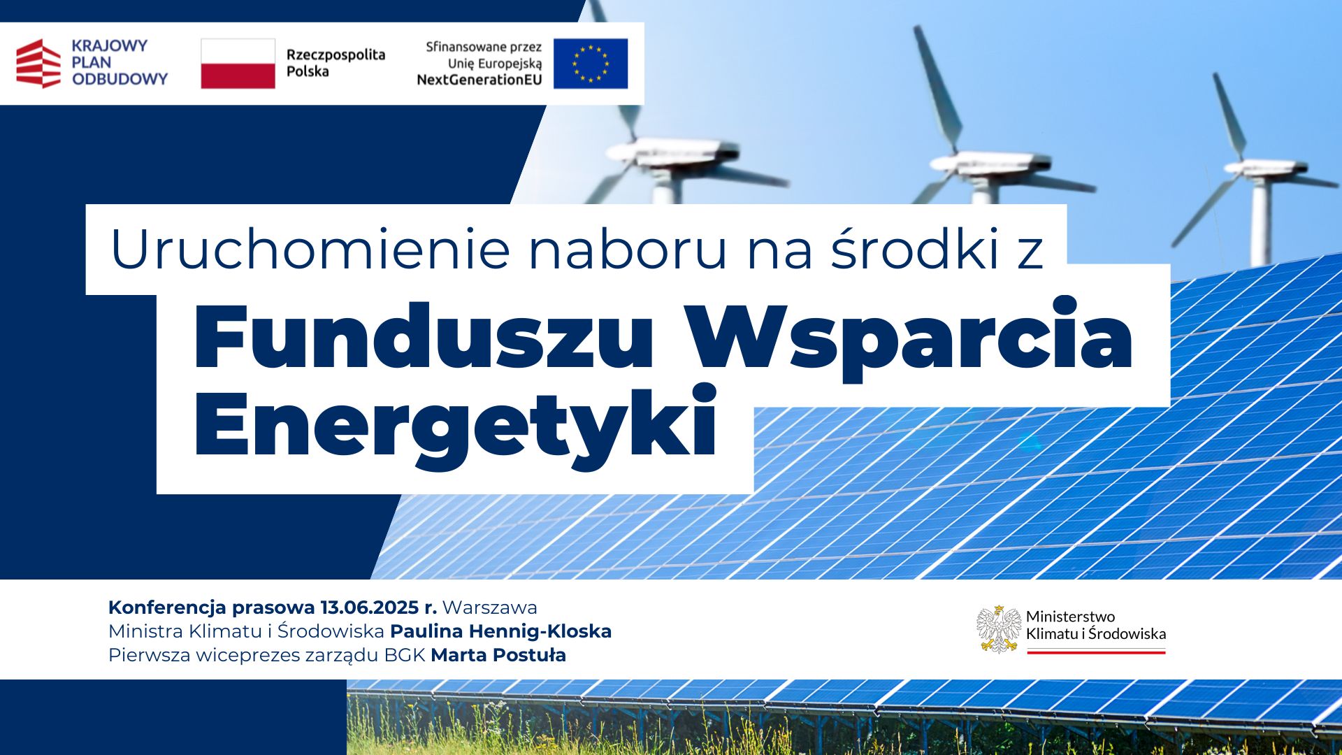 Nabór na duże projekty transformacji energetycznej – 7 mld zł na inwestycje w OZE, efektywność energetyczną i ciepłownictwo